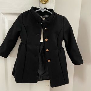 Hope & Henry Girls Wool Coat with bow XS